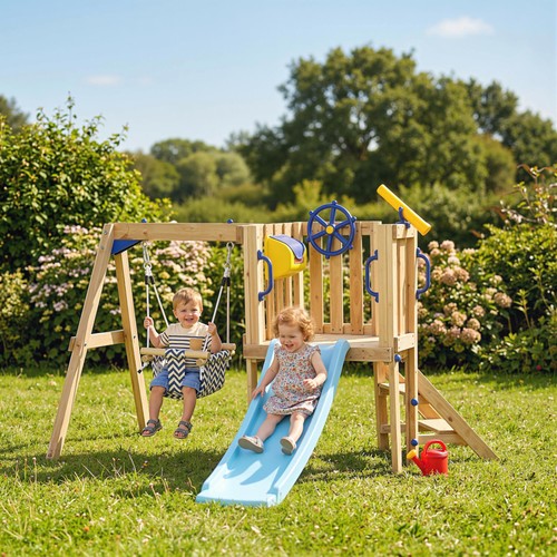 Outsunny wooden swing set with - outsunny,