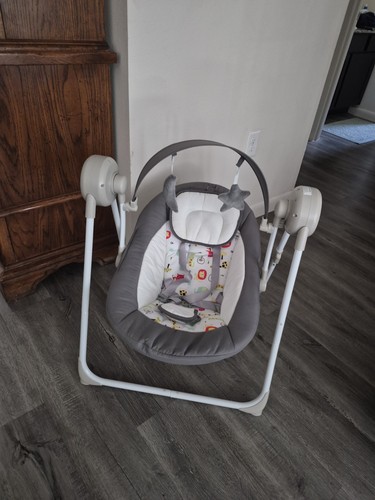 Gray white infant swing - infant,