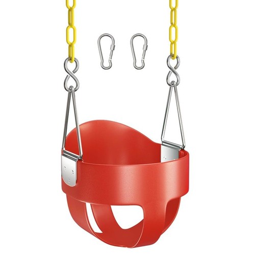 Red toddler swing seat - red, high