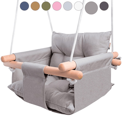 Canvas baby swing - canvas, wooden