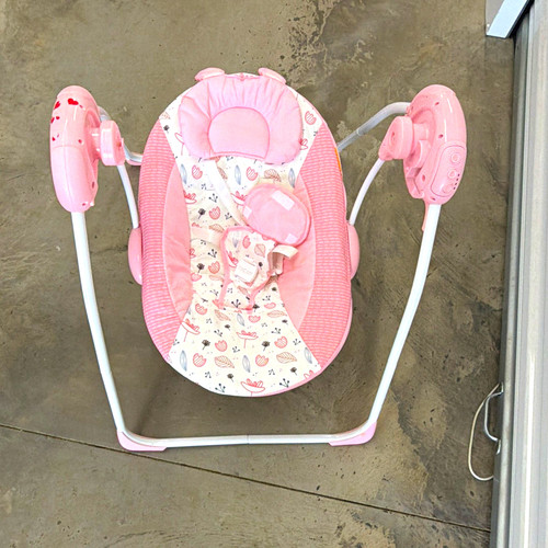 Pink white infant baby swing - baby,