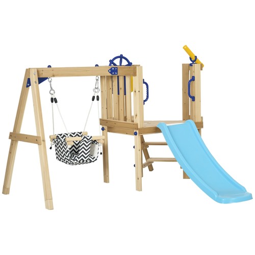 Swing set for backyard - set, wooden