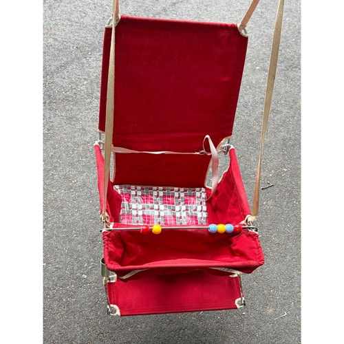 Vintage red canvas baby - canvas, swing