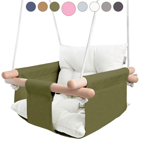 Canvas baby swing wooden - swing,