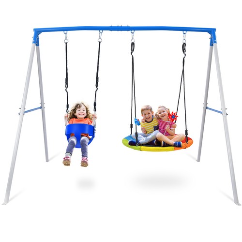 440lb metal swing set heavy - metal,